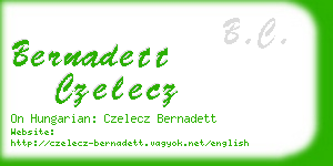 bernadett czelecz business card